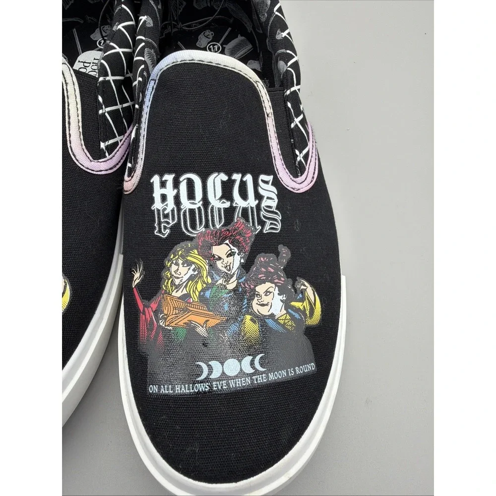 Disney Hocus Pocus Sneakers Men 11 Women 13 Casual  Shoes Slip-On Canvas